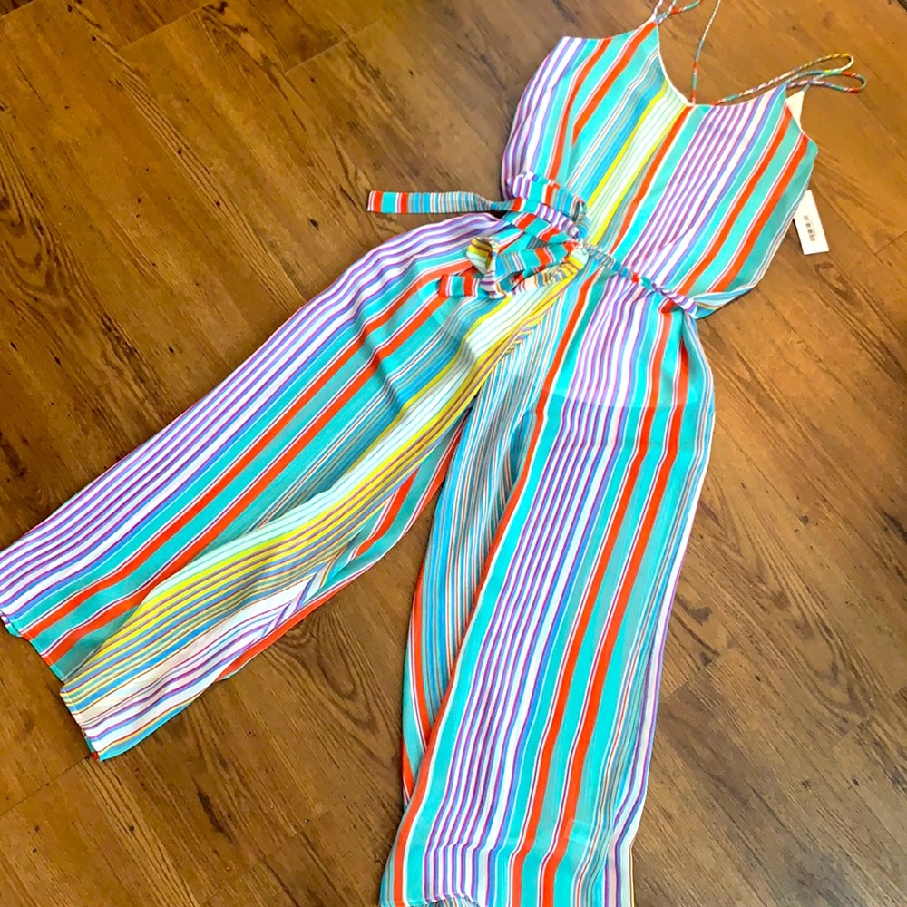 Multicolored Wide Leg Jumpsuit